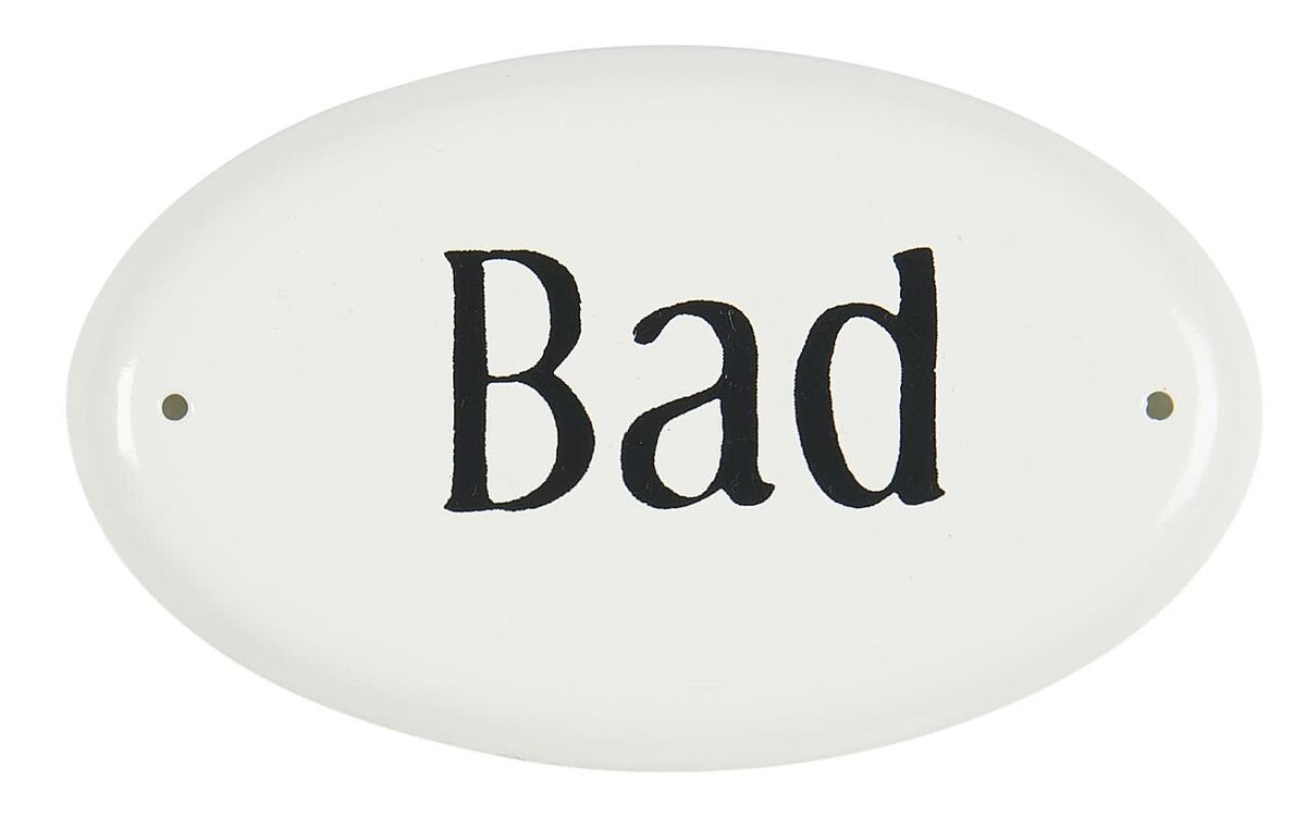 Metalskilt - Bad