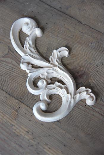 [700358] Wooden ornament - 20 x 10 cm left and right set
