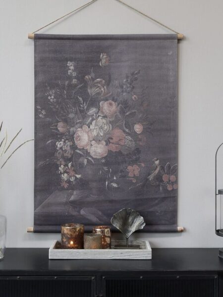 Lærred til ophæng med blomsterprint