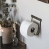 Toiletpapirholder m/trærulle- mørk