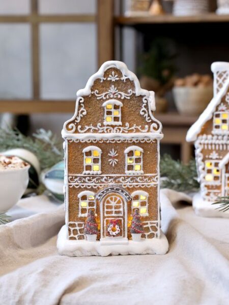 Noël Kagehus m. LED - H.20,5 cm