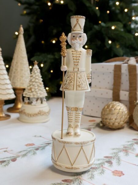 Noël Spilledåse m. nøddeknækker - Antique creme