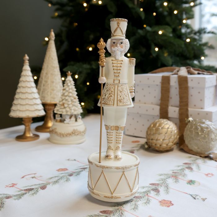 Noël Spilledåse m. nøddeknækker - Antique creme