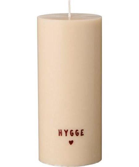 Bloklys m. Hygge - Kit m.rustic brown tryk