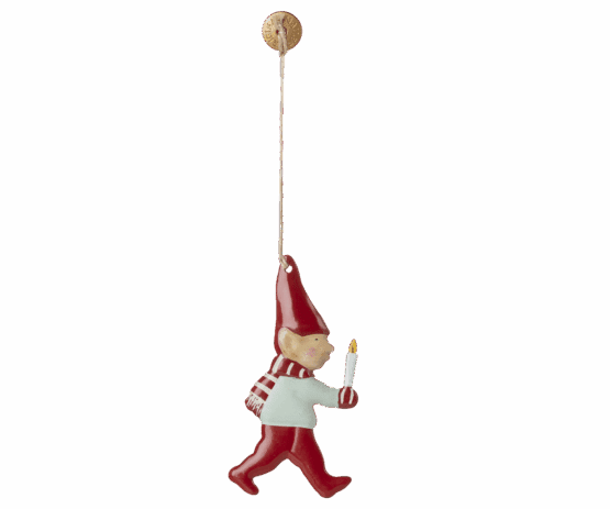 Maileg Metalophæng Nisse - Stearinlys